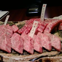 特上近江牛３種盛りです。