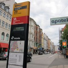 近くのバス停　この１Ａと２６番は重宝しました。