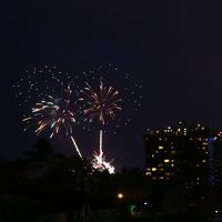 部屋から見える花火