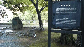 不来方のお城に残る啄木の有名な歌碑