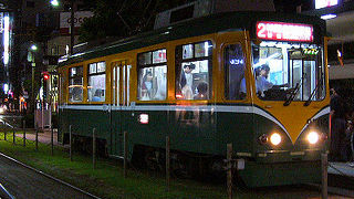 芝が敷かれた軌道