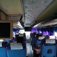 カジノバス内部です。とても快適です。