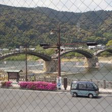 錦帯茶屋から眺めた錦帯橋