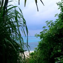 長間浜ビーチへと繋がる