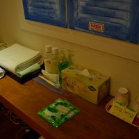 充実のアメニティ。ヘアジェルとか歯ブラシもついていました