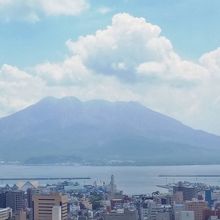 城山から望む桜島
