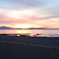 ビーチからの朝日