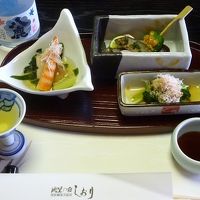 前菜と大分の地酒