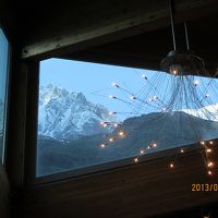 レストラン内から観たヨーロッパアルプス