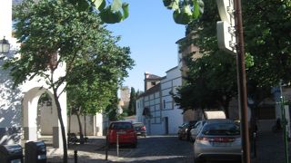 旧市内でも最も古い地区は迷路のよう…でも高い塀の豪邸もあり。