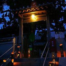 竹灯篭でのライトアップ