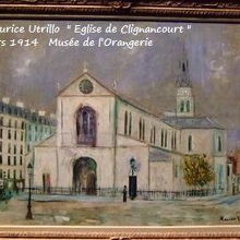 ユトリロが描いた　”クリニャンクールの教会”　1914年頃
