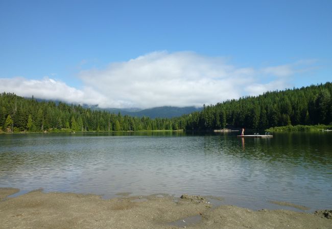 ネイチャーウォークをしながら湖まで