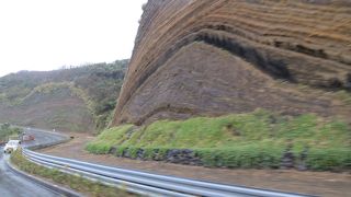 千波地層切断面 