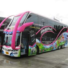 暴走族のようなツアーバスです