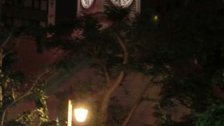 夜中12時前でも、うっすらライトアップ