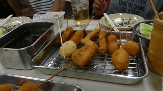 あっさりと何本でもいけちゃう串かつ