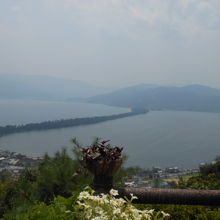 気温が高すぎて，ガスっている天橋立