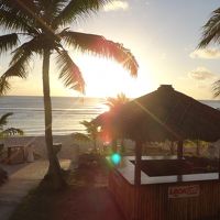 ニッコーホテルプールから見た夕焼け