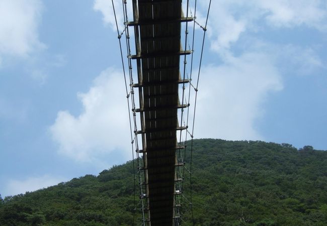 迫力のある吊り橋！
