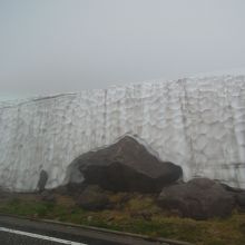 雪がまだこんなに残っています。
