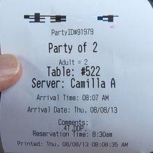 受付後レシートのような紙を渡され呼ばれるのを待ちます