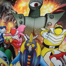 館内には、石ノ森作品のキャラクターたちが勢ぞろい。