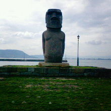 瀬戸内海をバックに写真が撮れます.