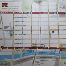 トラムのルートマップ