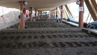 駅からバスですぐ。