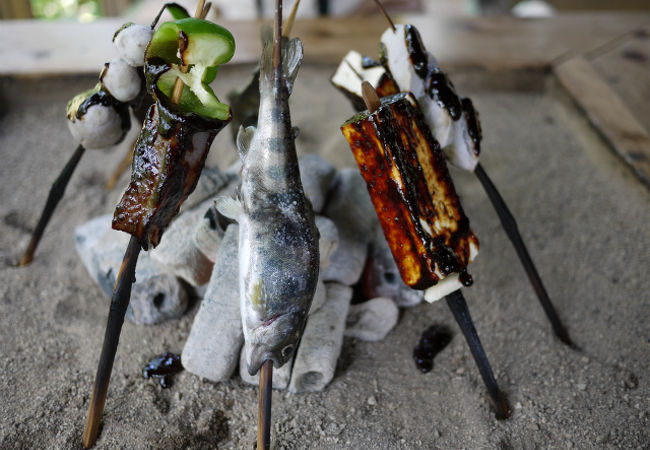 古民家で高森の田楽