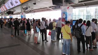 乗り換えは簡単ですがホームに注意