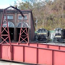 転車台とレンガ倉庫