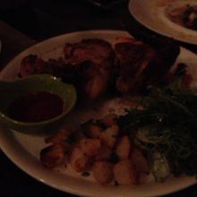 若鶏のロースト。ぱりぱりで味がしっかりついてます