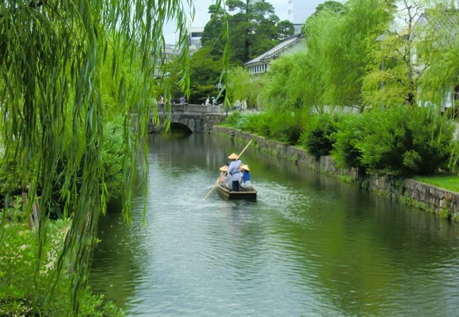 メインの風景、くらしき川舟流しも