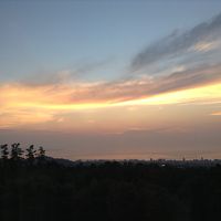 部屋から日の出