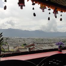 獅子山下の茶店テラスからの眺望