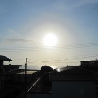 西向きの窓からは夕陽も見える