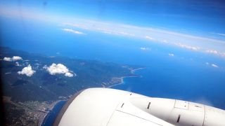 空から見た室戸岬は本当に尖ってました