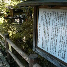 水車小屋のそばにその歴史の説明板があります。