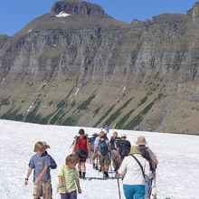 残雪のトレイルも楽しい