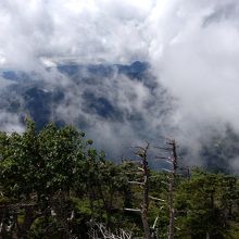 男体山中腹から