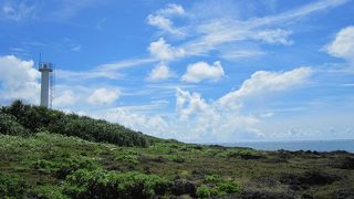 素朴な離島の灯台