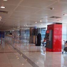 入国審査の列の前にATMあり。トルコリラのキャッシング可。