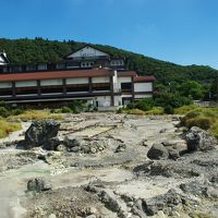地獄谷の真横に位置するホテル