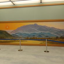 夕映えの間の作品。綴織りという技法でつくられた織物