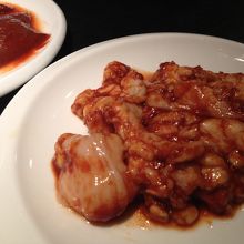 ホルモン。みそ味。