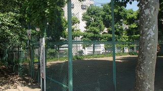大塚台公園 には、金網で囲われたエリアが有って、ボール遊びをすることのできる数少ない場所です