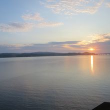 能登島に見える日の出