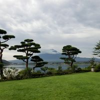 朝食レストランのテラスから見た富士山